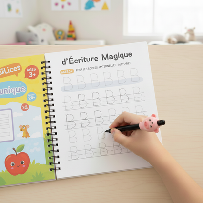 Lot de 4 Cahiers Magiques Omelya + Stylo et Guide